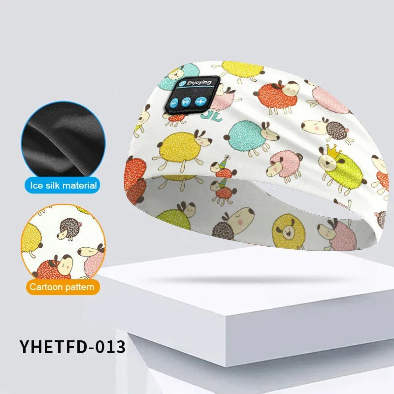 Kids Cartoon Bluetooth Headband – Music, Sleep & Comfort