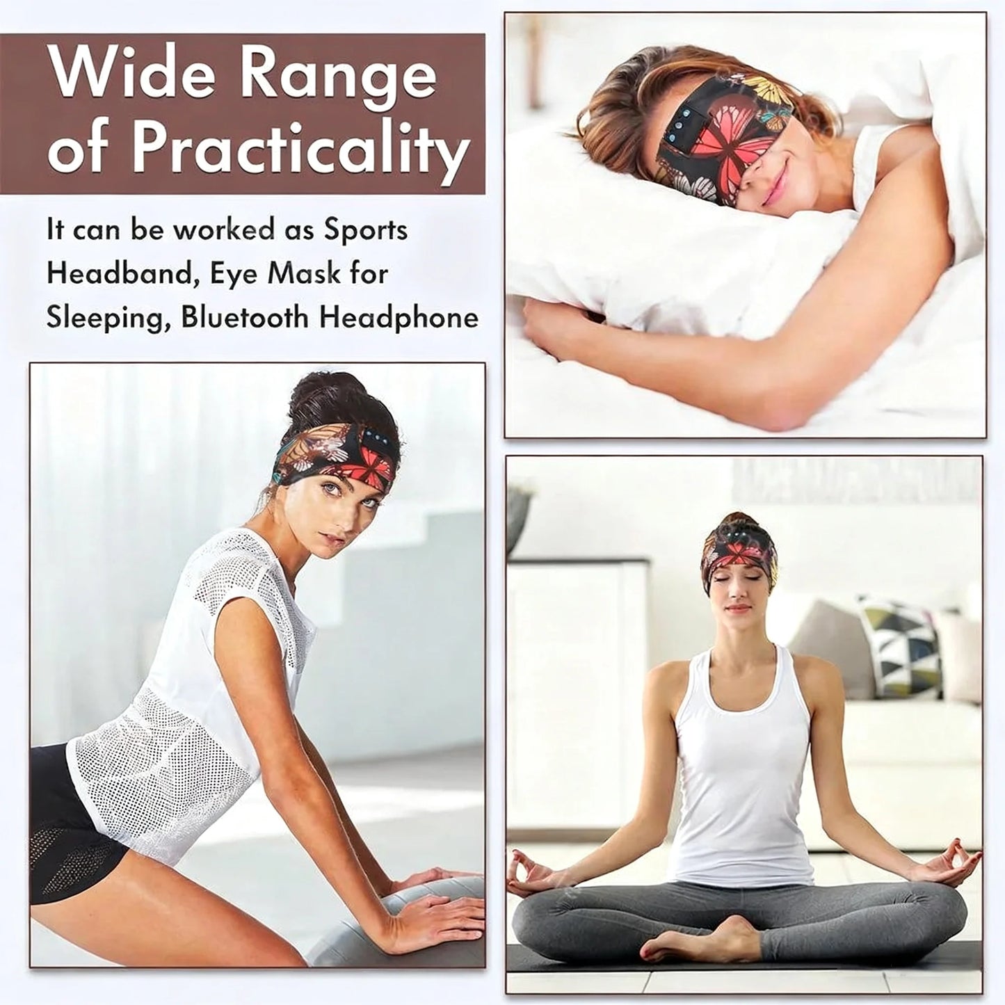 𝐸𝓃𝒿𝑜𝓎™ Floral Bluetooth Headband Headphones