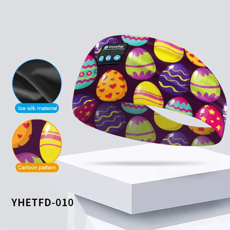 Kids Cartoon Bluetooth Headband – Music, Sleep & Comfort