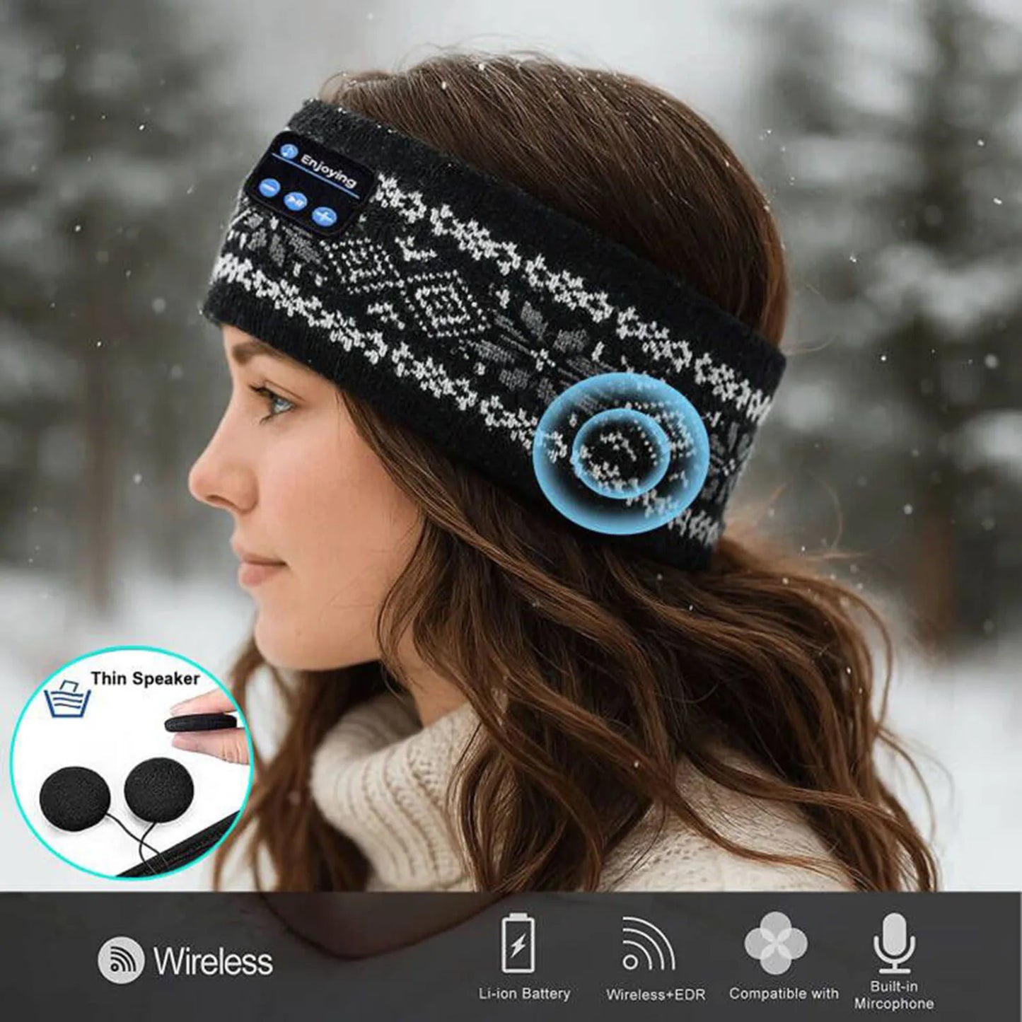 Knitted Bluetooth Headband - Warmth & Wireless Audio