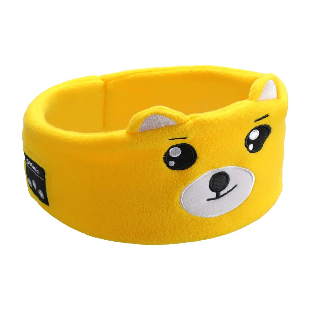 𝐸𝓃𝒿𝑜𝓎™ Cozy Critter Bluetooth Sleep Mask & Headband