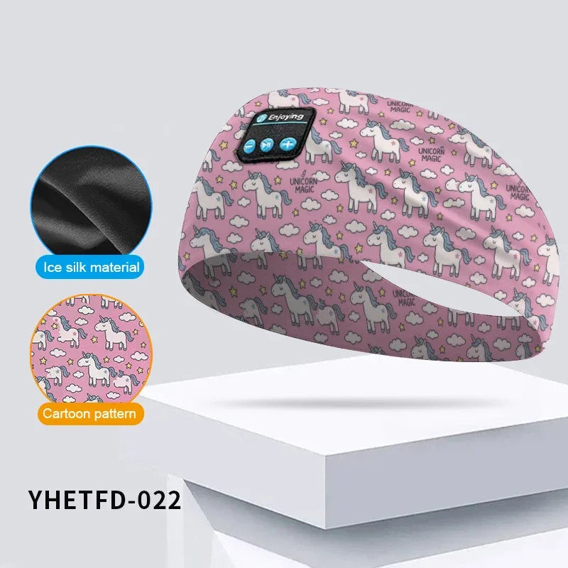 𝐸𝓃𝒿𝑜𝓎™  Kids Cartoon Bluetooth Headphones Headband Wireless Sports with HD Microphone