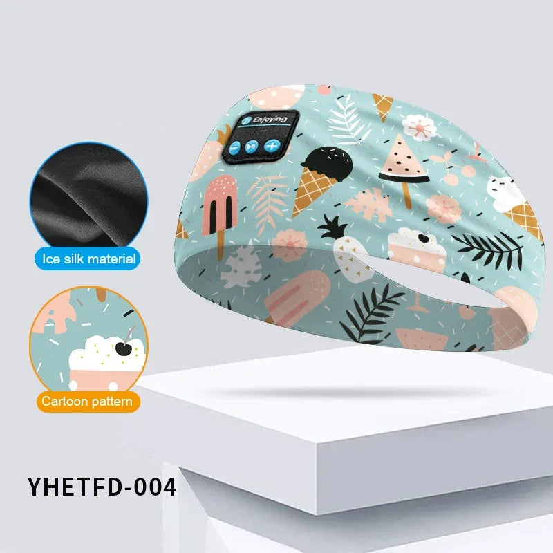 Kids Cartoon Bluetooth Headband – Music, Sleep & Comfort