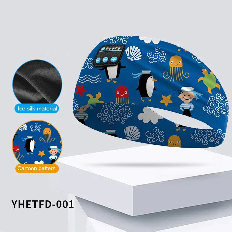 𝐸𝓃𝒿𝑜𝓎™  Kids Cartoon Bluetooth Headphones Headband Wireless Sports with HD Microphone