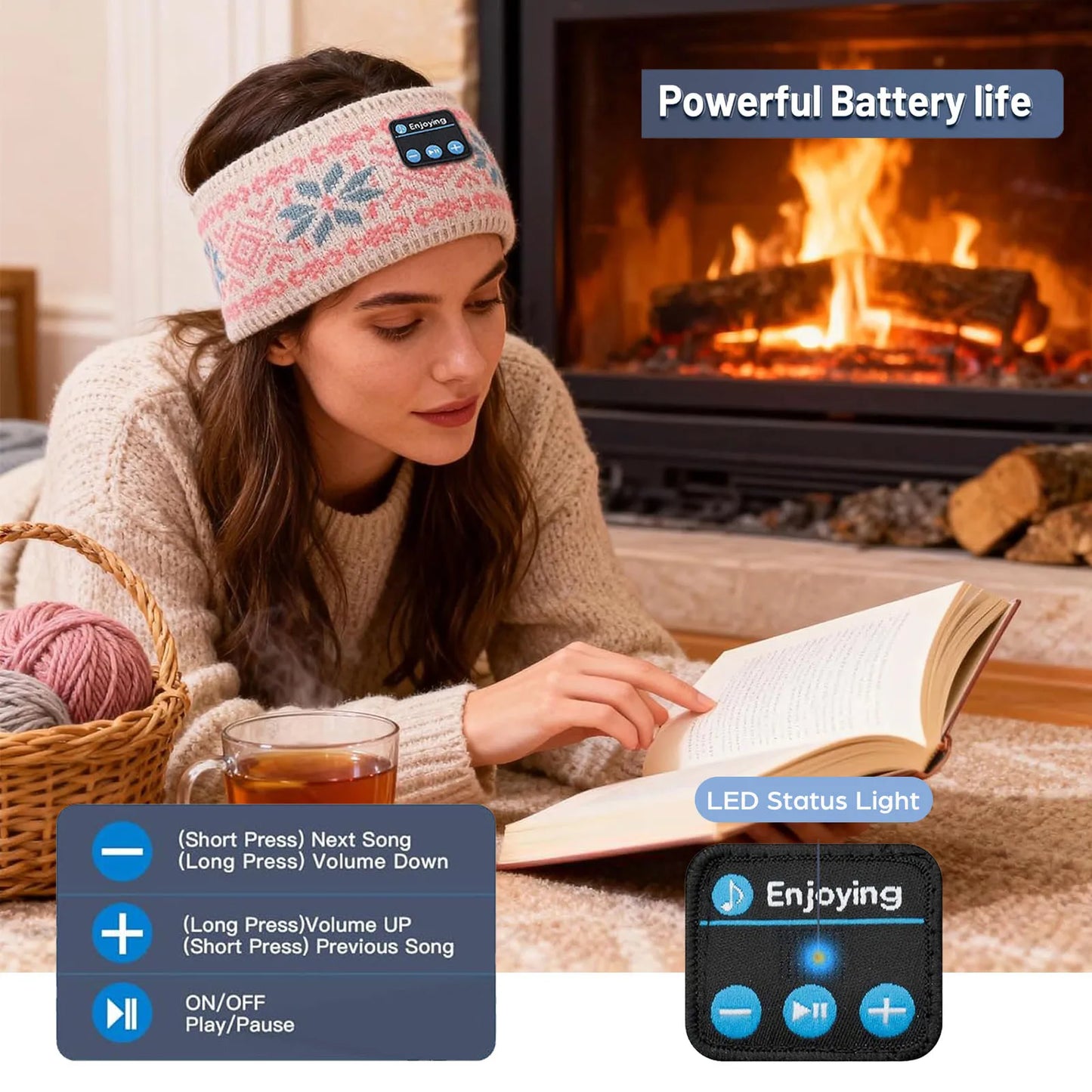 Knitted Bluetooth Headband - Warmth & Wireless Audio