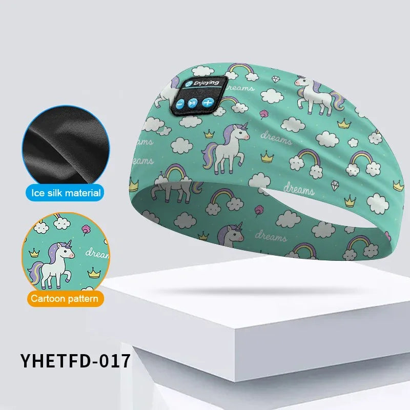 𝐸𝓃𝒿𝑜𝓎™  Kids Cartoon Bluetooth Headphones Headband Wireless Sports with HD Microphone