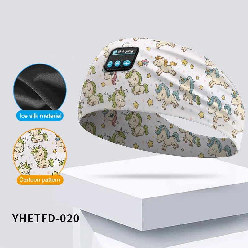 Kids Cartoon Bluetooth Headband – Music, Sleep & Comfort