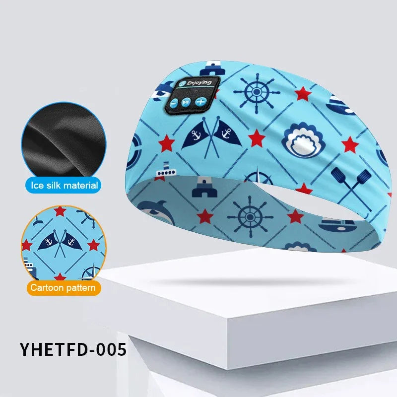 Kids Cartoon Bluetooth Headband – Music, Sleep & Comfort