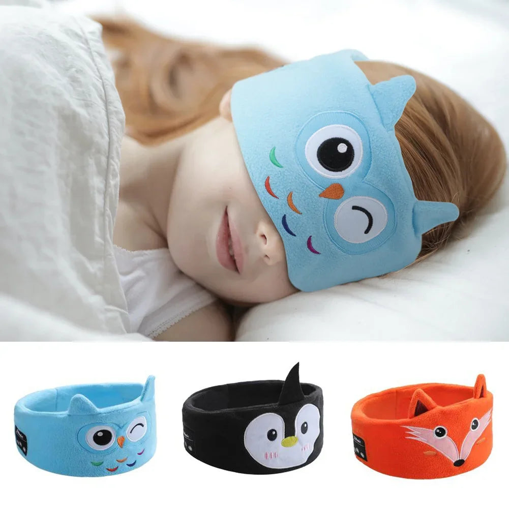 𝐸𝓃𝒿𝑜𝓎™ Cozy Critter Bluetooth Sleep Mask & Headband