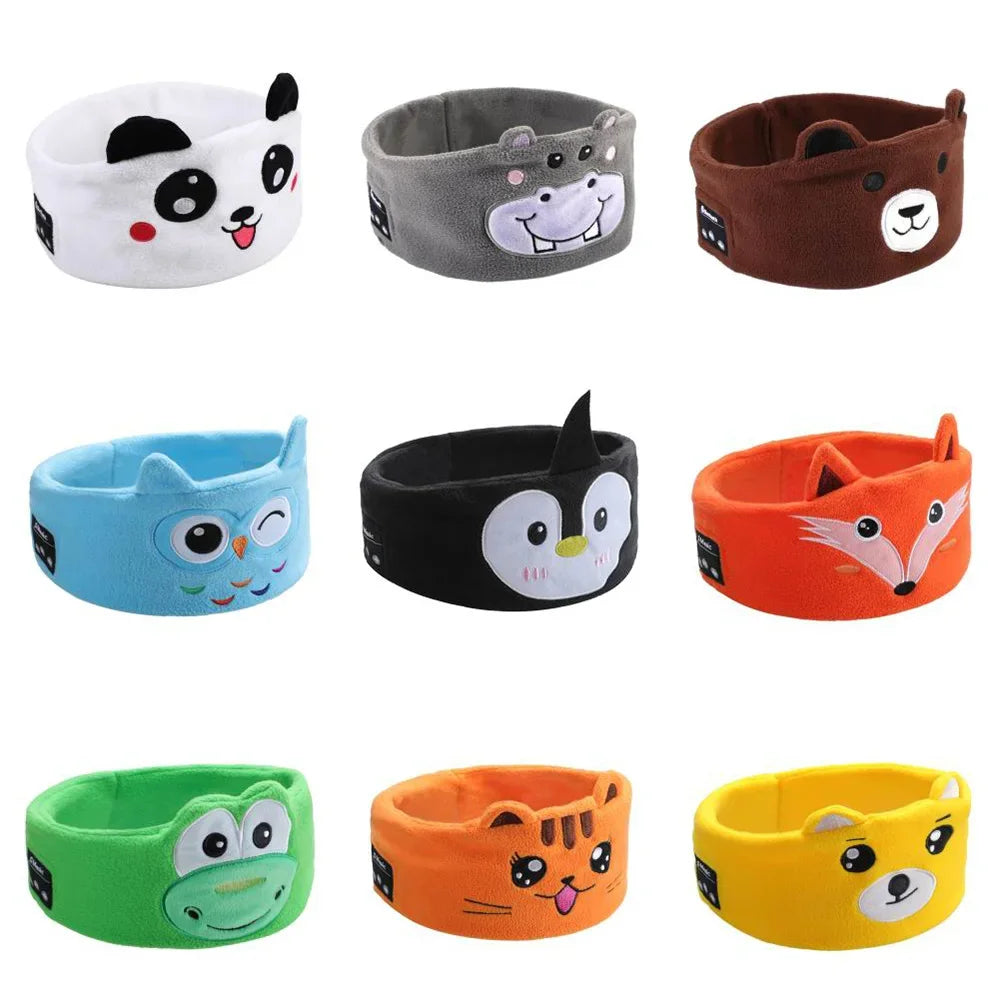 𝐸𝓃𝒿𝑜𝓎™ Cozy Critter Bluetooth Sleep Mask & Headband