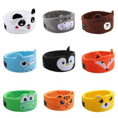 𝐸𝓃𝒿𝑜𝓎™ Cozy Critter Bluetooth Sleep Mask & Headband