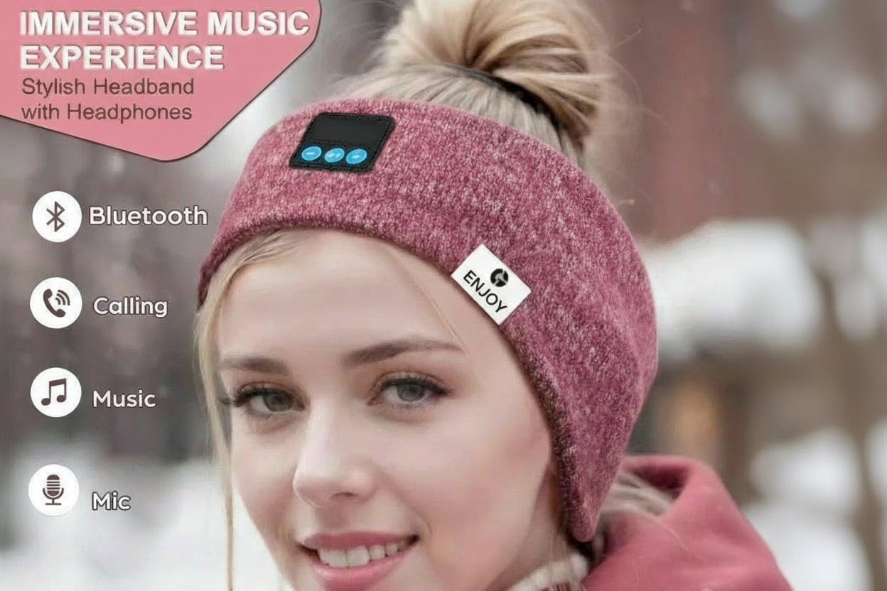 𝐸𝓃𝒿𝑜𝓎™  Wireless Headphones Headband Unisex Sports Music Winter Outdoor Ear-Muffs Ear Cover Bluetooth Headset